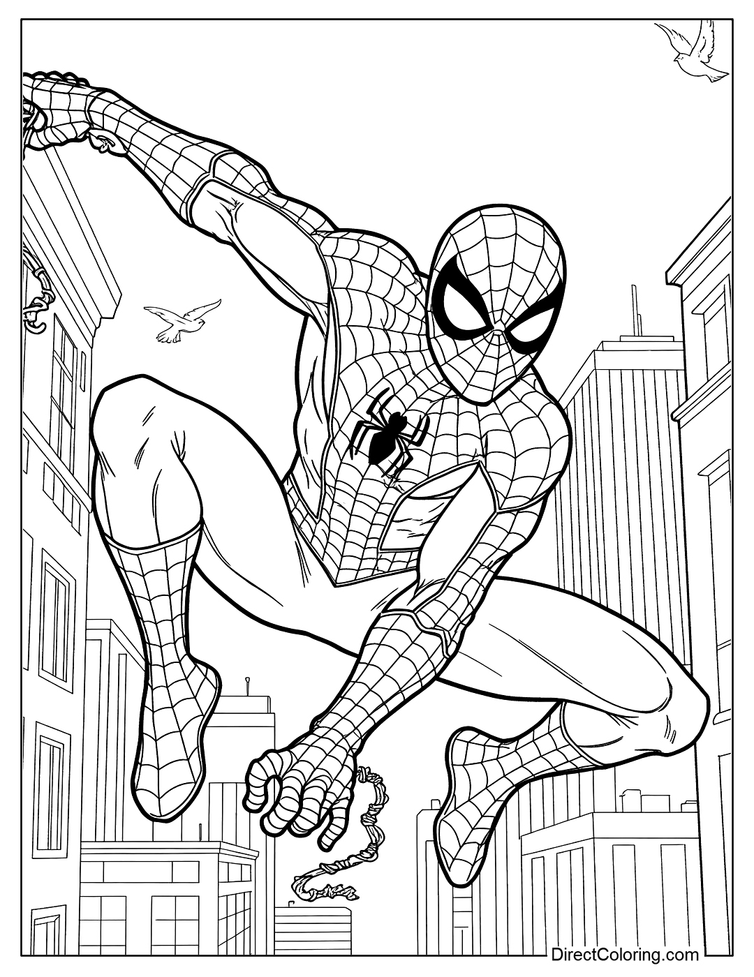 Spiderman Coloring Page Free